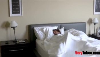 Hot wife fucks two black cocks in husband's bed